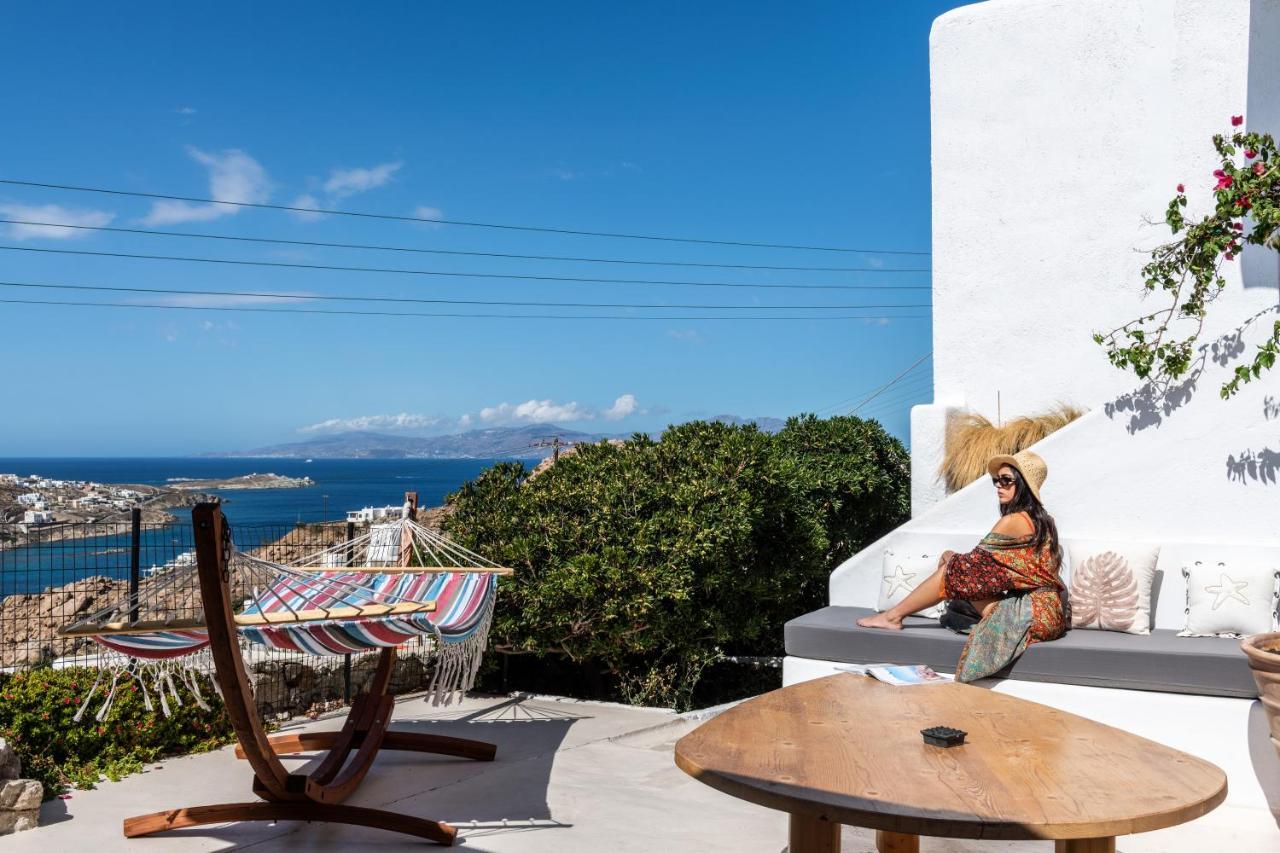 Yalos Mykonos 4 Bedroom Luxury House 5 Minute From Ornos Beach W Sea & Sunset View Mykonos Town Eksteriør billede
